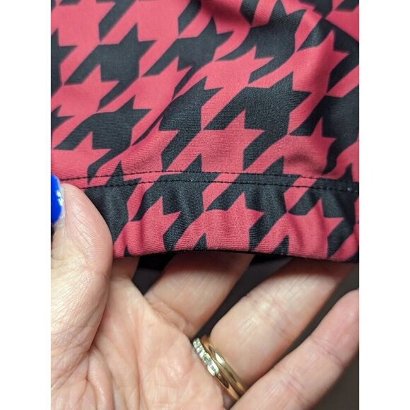 Goldsheep Women S Red Houndstooth Sports Bra Top Racerback No Pads Athletic - Picture 2 of 8